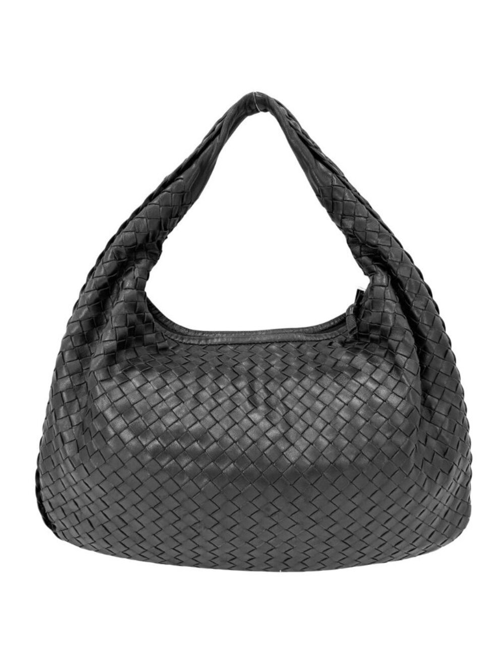 Bottega Veneta Handbag Intrecciato One Leather Black Gold